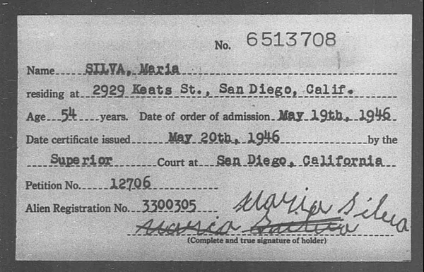 Silva, Maria - 1946