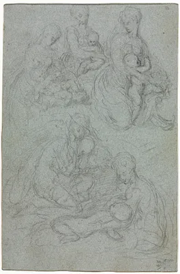 Sketches of Virgin and Child