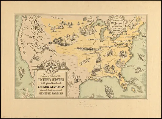 Being a map of the United States in the year 1831 when the Country Gentleman first made its appearance as the Genesee Farmer
