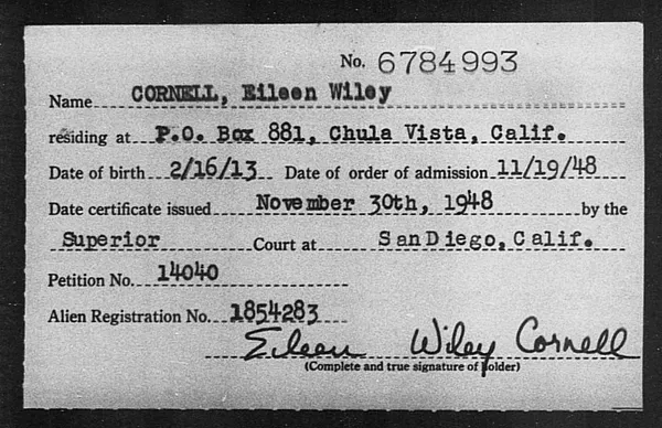 Cornell, Eileen Wiley - 1948