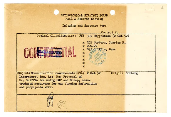 Indexing Form re Dana Griffin, with Attached Memorandum