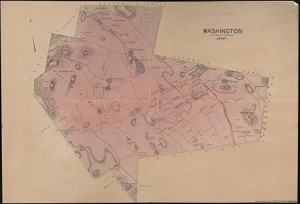 Circa 1900 Map of Washington