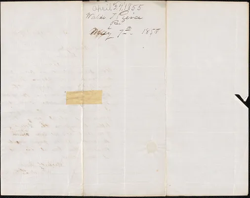Waldo Pierce to Ebenezer Bradbury, 27 April 1855