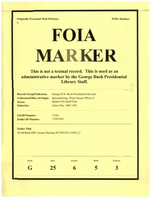 World Bank/IMF Annual Meeting 9/27/89 [OA 4390] [1]