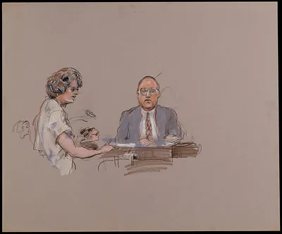 Courtroom scene