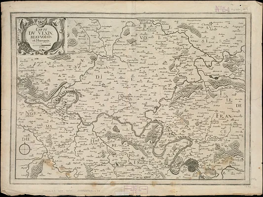 Carte du Vexin, Beauvoisis, et Hurepoix