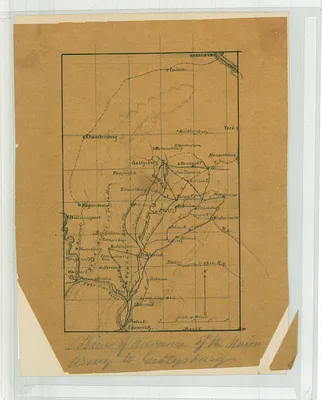 Lines of Advance of the Union Army to Gettysburg