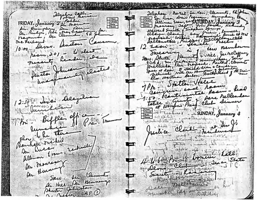 Lyndon Johnson's 1953 Desk Diary, beginning 1/2/1953