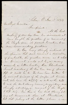 Letter from James Barnaby, Salem, O[hio], to William Lloyd Garrison, Jan. 3, 1854