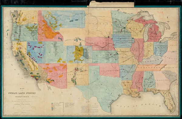 Map of the public land states and territories