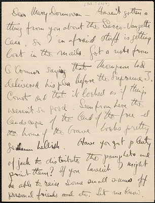 John Dos Passos autograph letter signed to Mary Donovan, Mexico City, Mexico, [February? 1927]