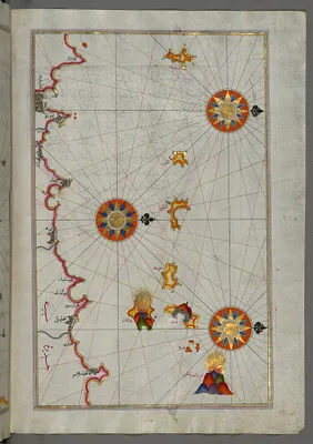 Map of the Northern Coast of Sicily From Milazzo to Palermo