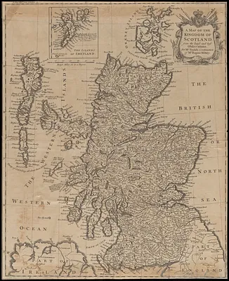 A map of the kingdom of Scotland from the latest and best observations, for Mr. Tindal's Continuation of Mr. Rapin's History