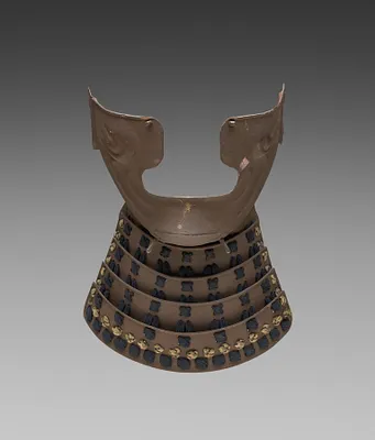 Half-mask (Ho'o-ate) with Neck Guard (Nodowa)