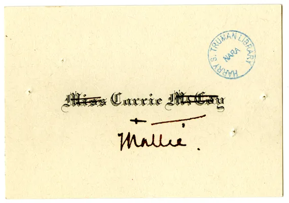 Wedding Gift Card from Carrie and Mattie McCoy