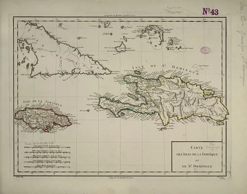 Carte des isles de la Jamaïque et de St. Domingue