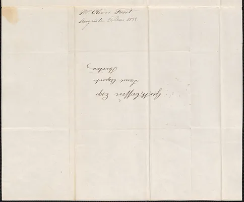 Oliver Frost to George Coffin, 24 March 1838