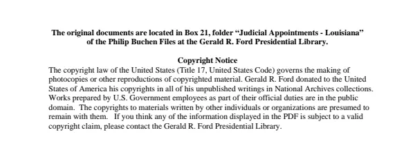 Judicial Appointments - Louisiana