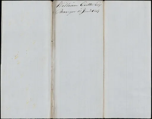 William Cutter to George Coffin, 10 January 1849