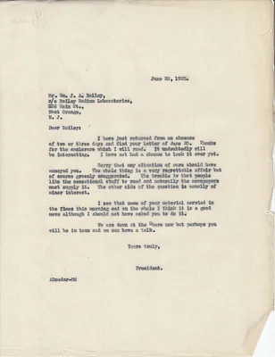 Letters Sent to Wm. J.A. Bailey, June 22, 1925