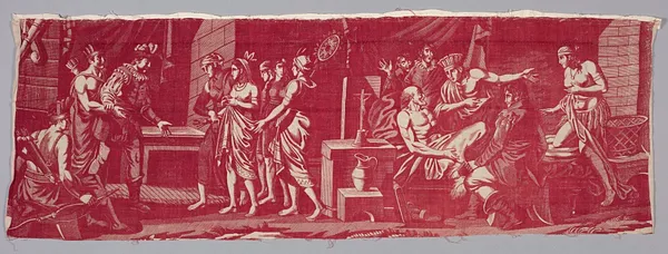 Copperplate Printed Textile Fragment