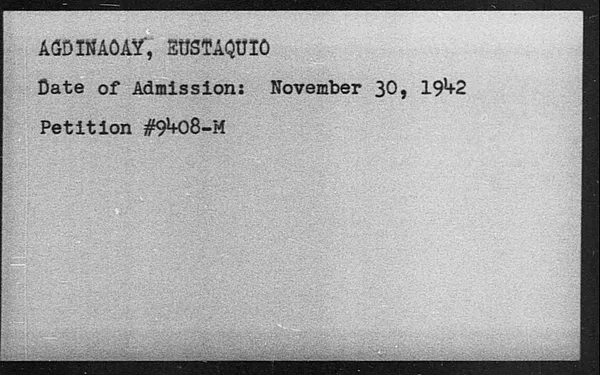 Agdinaoay, Eustaquio - 1942