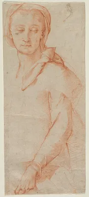 Half-Length Figure Study of a Woman