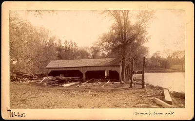 Sudbury Reservoir, real estate, Sawin's Saw Mill, Southborough, Mass., ca. 1893