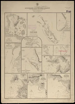 South west Pacific, anchorages in the Solomon Islands