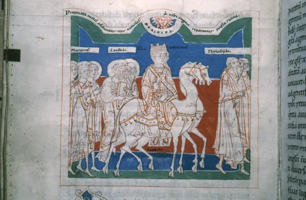 Leaf from Expositio in cantica canticorum; Sigillum sanctae Mariae; Neocosmus