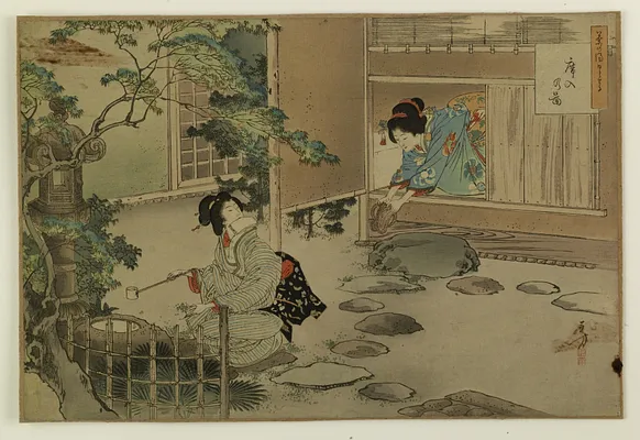 Teahouse Garden with Ladies