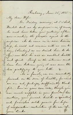 Letter from William Lloyd Garrison, Roxbury, [Mass.], to Helen Eliza Garrison, June 25, 1865