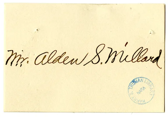 Wedding Gift Card from Alden Millard