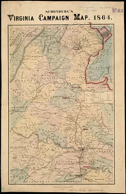 Schonberg's Virginia campaign map, 1864