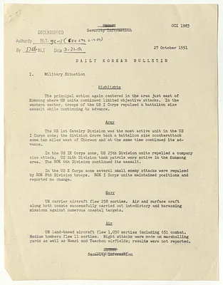 Memorandum, Daily Korean Bulletin