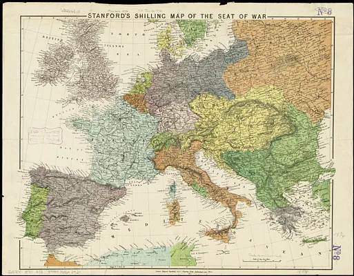 Stanford's shilling map of the seat of war