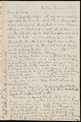 Letter from Richard Davis Webb, Dublin, to Samuel May, March 11, 1857