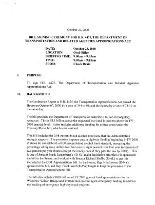 .08 BAC [Blood Alcohol Content]/DOT [Dept. of Transportation] Approps 10/22/2000
