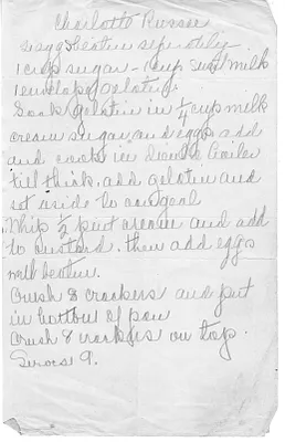Recipe for Charlotte Russee