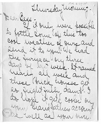 Letter from Arry Mayer to Bess Wallace
