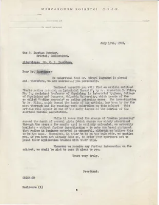 Letters Sent to W.S. Ingraham, July 12, 1926
