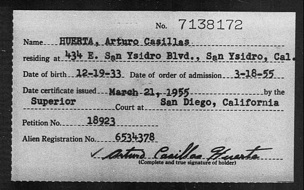 Huerta, Arturo Casillas - 1955