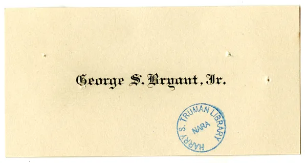 Wedding Gift Card from George Bryant, Jr.