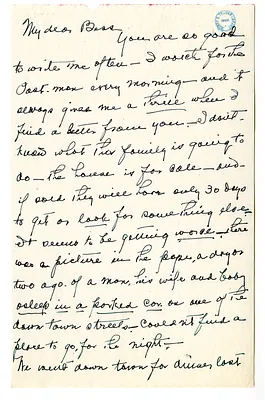 Letter from Madge Gates Wallace to Bess W. Truman