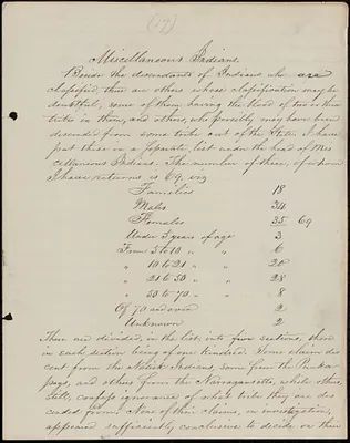 Report- Miscellaneous Indians
