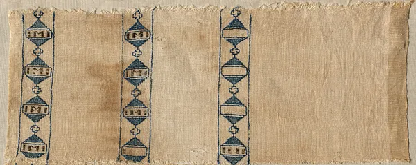 Two Fragments of a Scarf or Headdress