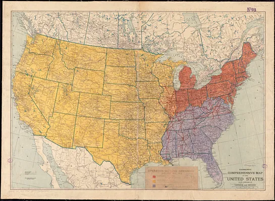 Hammond's comprehensive map of the United States with portions of Canada and Mexico