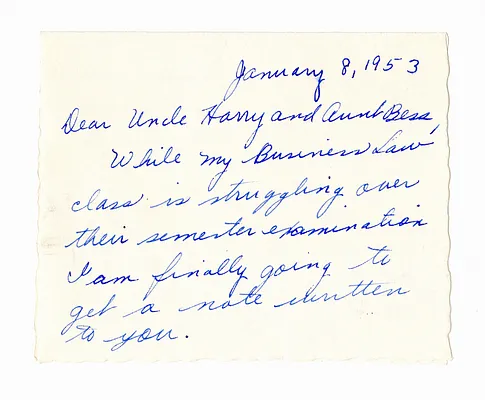Letter to President Harry S. Truman and First Lady Bess Truman from Martha Ann Truman