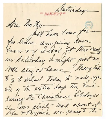 Letter from Bess W. Truman to Madge Gates Wallace