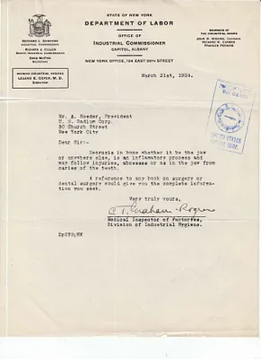 Letters Received to A. Roeder, March 21, 1924